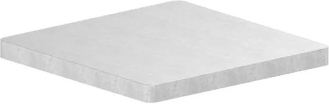 FeNau Flachkappe aus Stahl in Silber zum Aufschweißen für Quadratrohr, Breite: 50 mm, Dicke: 5 mm - Bild 1