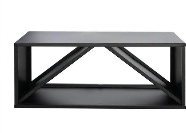 Westmann modernes Kaminholzregal aus Stahl in Schwarz, B/T/H: 104 x 34,5 x 40 cm - Bild 1