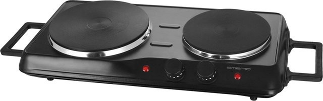 Emerio Doppelkochplatte HP-114482.5 in Schwarz aus Metall, B/H/T: 58 x 8 x 25 cm - Bild 1