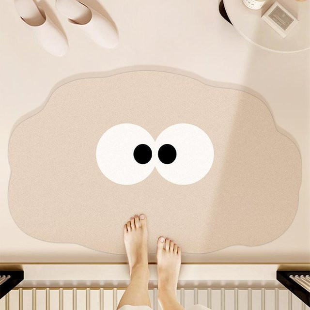 Cartoon Badematte Yiran Furniture Beige, Saugfähig und Rutschfest, B/B: 40 x 60 cm - Bild 1