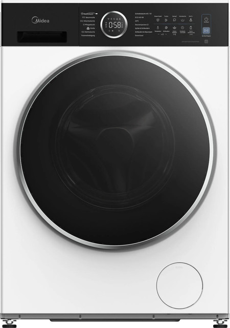 Midea Waschmaschine MF205W80WB-14A30 in Weiß mit 8 kg Kapazität, App-Steuerung, Dampfprogrammen und Aquastop - Bild 1