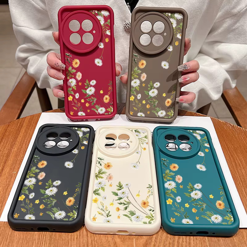 Stoßfeste TPU-Schutzhülle mit Blumenmuster für OnePlus 13 12 11R 13R 12R 5G und OnePlus Ace 5 3 2 in Braun und Multicolour - Bild 3