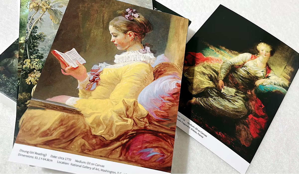 30 Postkarten im Set mit Kunstmotiven von Jean Honore Fragonard, Vintage Grußkarten, Mehrfarbig - Bild 2
