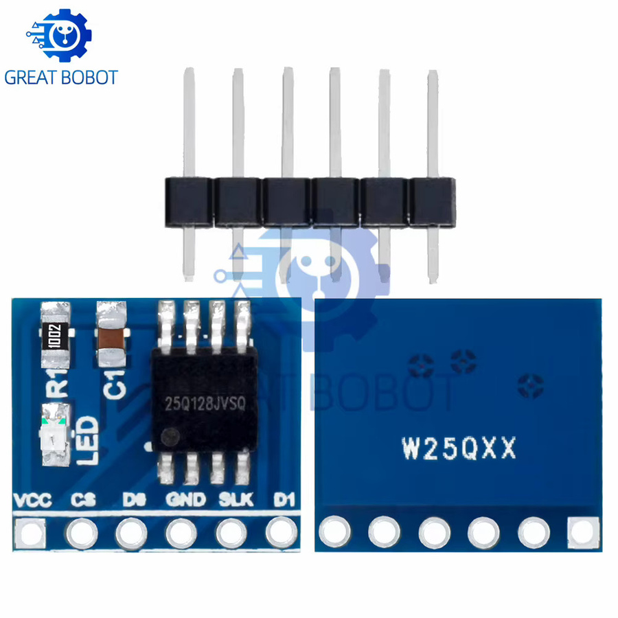 Baishundianzi W25Q128 Flash NorFlash Speichermodul 128 Mbit 8 MByte mit SPI-Schnittstelle in Blau für STM32 - Bild 4