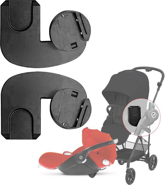 Cybex Kinderwagen-Adapter für Melio 2, Melio 3, Melio Carbon, Melio Pro und Aton Cloud Q/Z in Schwarz - Bild 1
