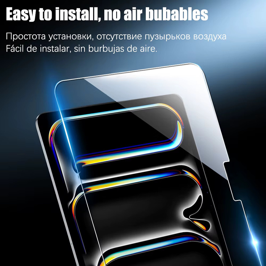 Displayschutzfolie aus gehärtetem Glas für Apple iPad Pro, transparent - Bild 3