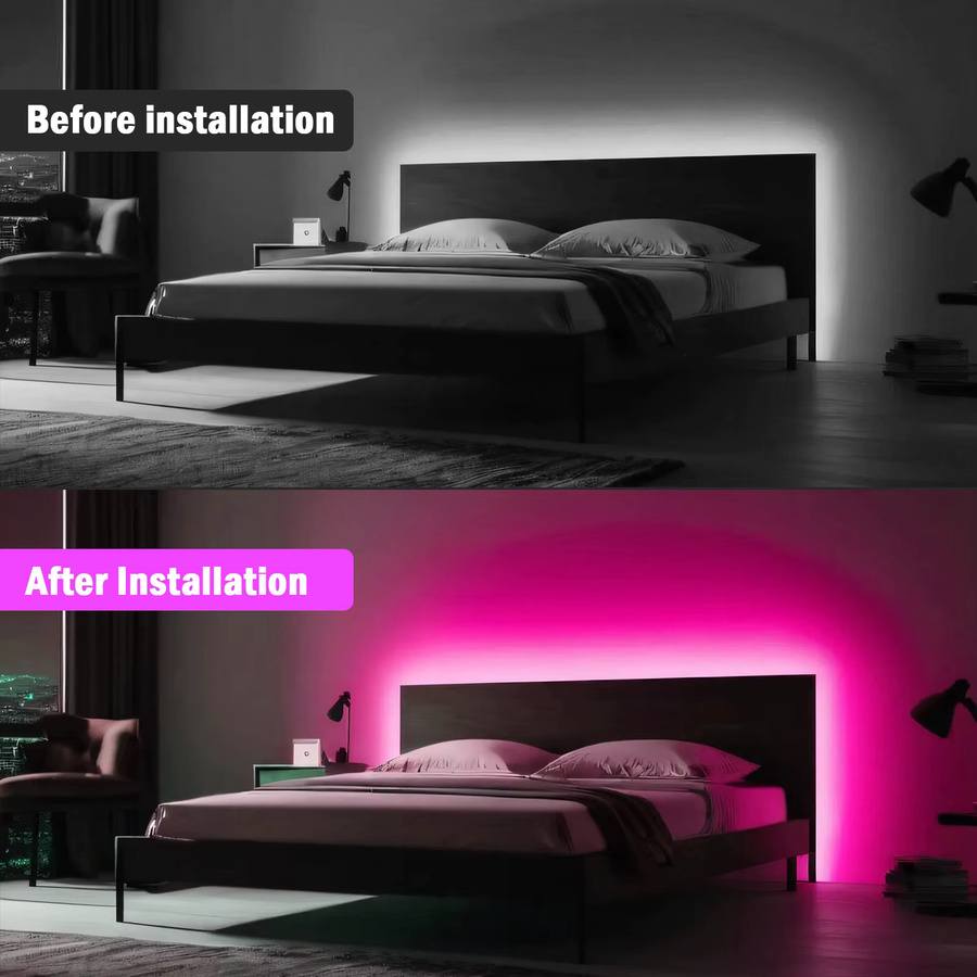 KISUFU COB LED Streifen USB Anschluss mit 320 LEDs als flexible TV Hintergrundbeleuchtung und Nachtlicht in Multicolour, Breite: 8 mm - Bild 4