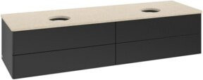 V&B Waschtischunterschrank Antao mit Beleuchtung, Farbe Blau, B/T: 160 x 50 cm - Bild 1