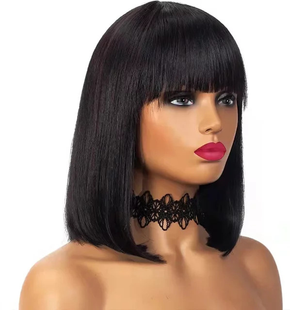 Lolely Dream Bob-Perücke, Naturschwarz mit Pony, Damen - Bild 1