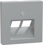 Merten Zentralplatte Aluminium für Universal-Anschluss-Einsätze Typ 298060 in Silber für Unterputzmontage - Bild 1