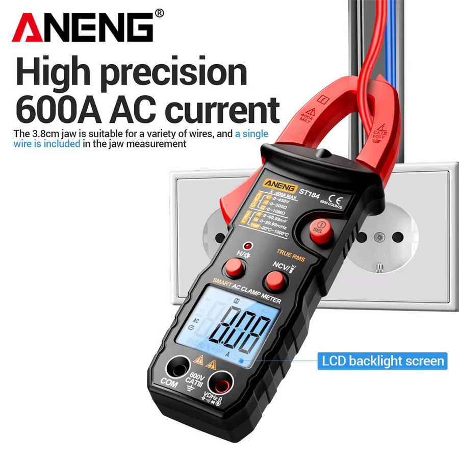 ANENG ST184 Plus BT173 Multimeter und Zangenamperemeter Set mit HD-Bildschirm und Batterietester für AC-Spannung - Bild 3