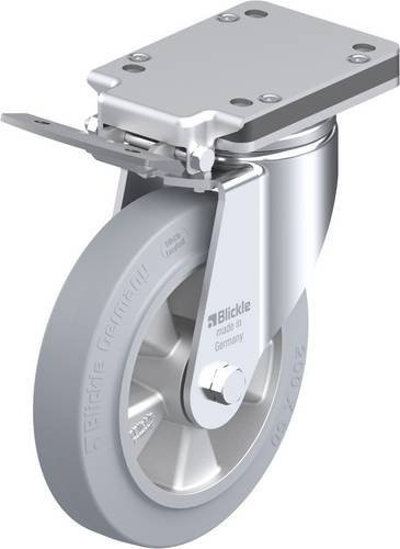 Blickle Lenkrolle LH-ALEV 200K-IS-SG mit Feststeller, Farbe Grau, Rad-Durchmesser: 20 cm, Tragfähigkeit: 500 kg - Bild 1