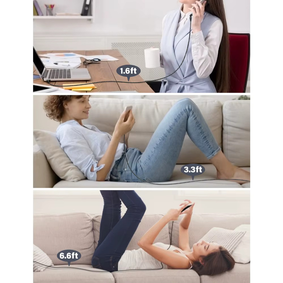 AUFU 3 in 1 Magnetisches Schnellladekabel mit USB-C und Micro-USB in Schwarz - Bild 5