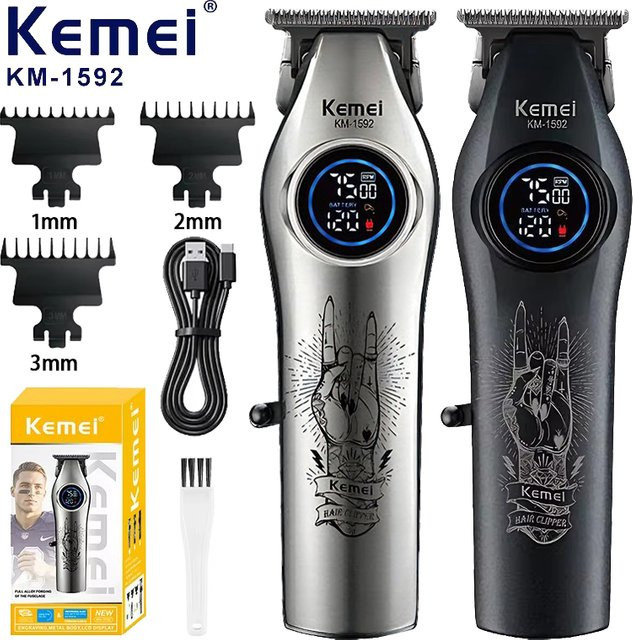Kemei Haarschneidemaschine, Silber, Herren - Bild 1