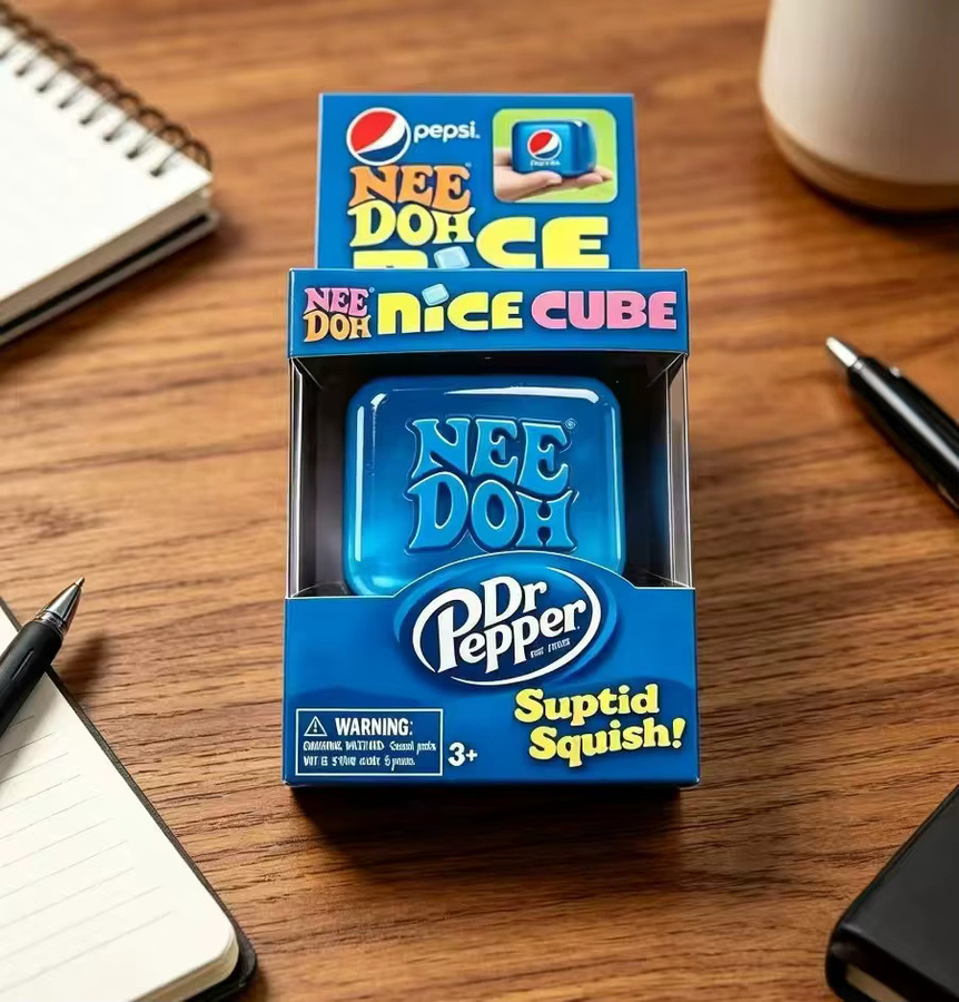 Schylling Pep Si Nice Cube, Weiches Sensorisches Fidget-Spielzeug, Blue - Bild 2