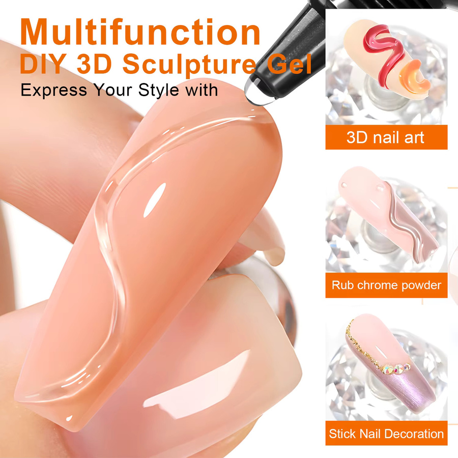TWOING 3D-Nagelkunst-Gel, 10 ml, glänzend, Unisex - Bild 3