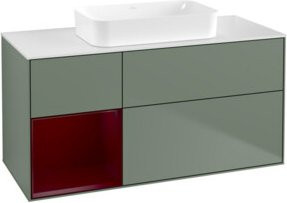 V&B Waschtischunterschrank Finion mit Wandbeleuchtung, Farbe: Matt Lacquer, B/T/H: 120 x 60 cm - Bild 1