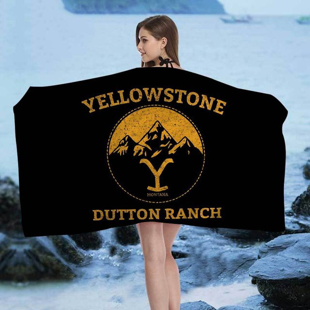 Strandtuch Yellowstone D-Dutton R-Ranch für Mädchen, Mikrofaser, schnelltrocknend und sandfrei, Bunt, Breite: 60 cm, Höhe: 120 cm - Bild 1