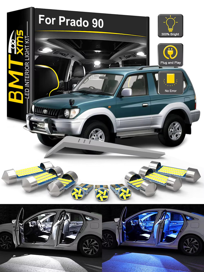 BMTxms Canbus LED Innenbeleuchtung Set für Toyota Prado 90 in Weiß - Bild 5