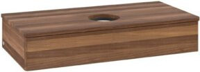 V&B Waschtischunterschrank Antao ohne Frontstruktur in Walnut, B/T/H: 100 x 50 x 19 cm - Bild 1