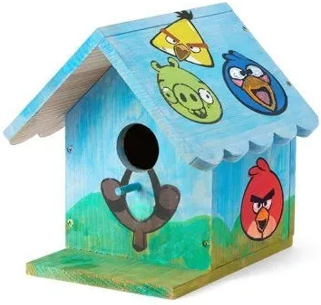 WildYard X Angry Birds Vogelhaus Bausatz aus Zedernholz in Multicolor - Bild 1