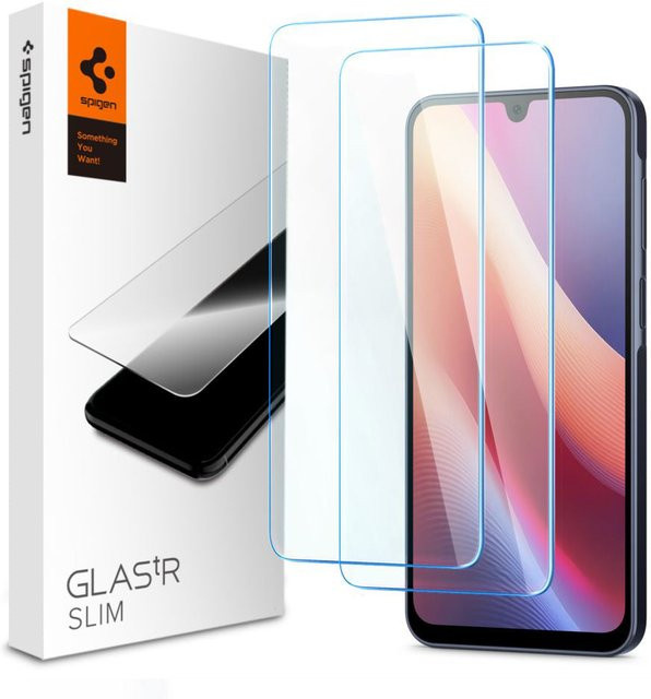 Spigen GlastR Slim Schutzfolie aus gehärtetem Glas für Samsung Galaxy A26, Samsung Galaxy A16 5G und Samsung Galaxy A16 4G, transparent, 2er-Set - Bild 1