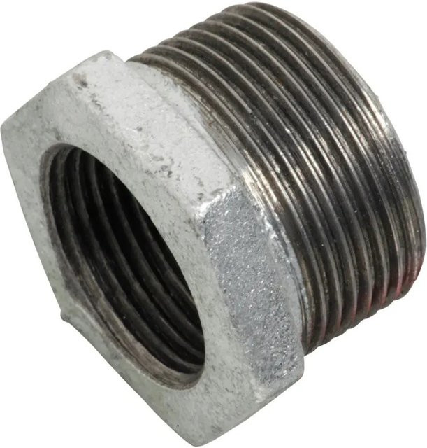 LUX-TOOLS Reduzierstück aus verzinktem Zink in Silber mit IG/AG 30,3 mm x 47,8 mm - Bild 1