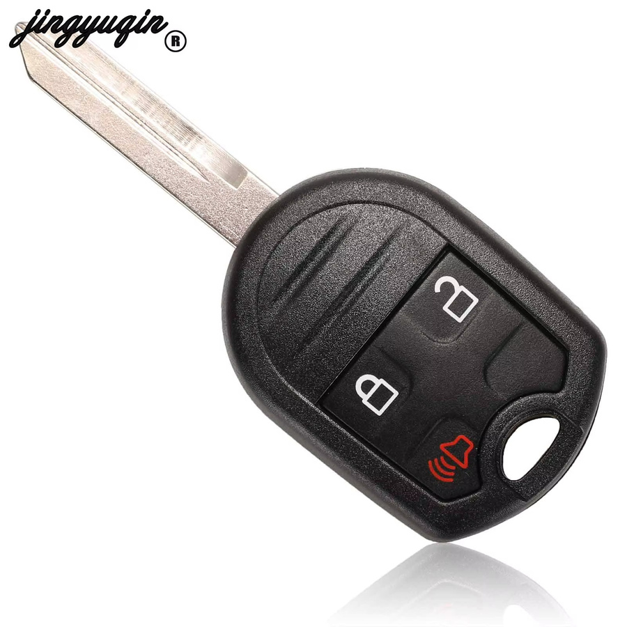 Jingyuqin Ersatzgehäuse für Ford Edge Explorer Ranger Windstar Expedition Mustang Auto Remote Key Shell in Schwarz mit 3/4/5 Tasten und fo38 hu101 Klinge - Bild 3
