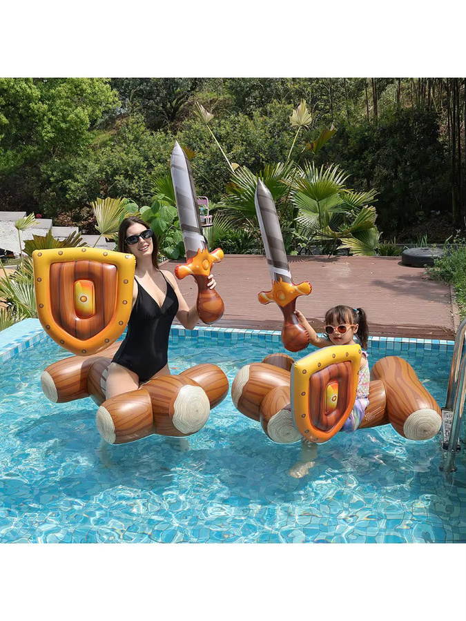 CatXaa Schwimmschild Schwert-Design, Aufblasbares Reittier, Wasserspiel - Bild 5