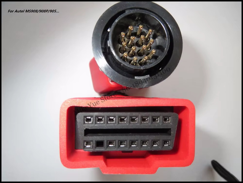 Autel 14Pin Stecker für Mercedes Benz kompatibel mit MaxiSys MS908 und MS908P in Rot - Bild 3