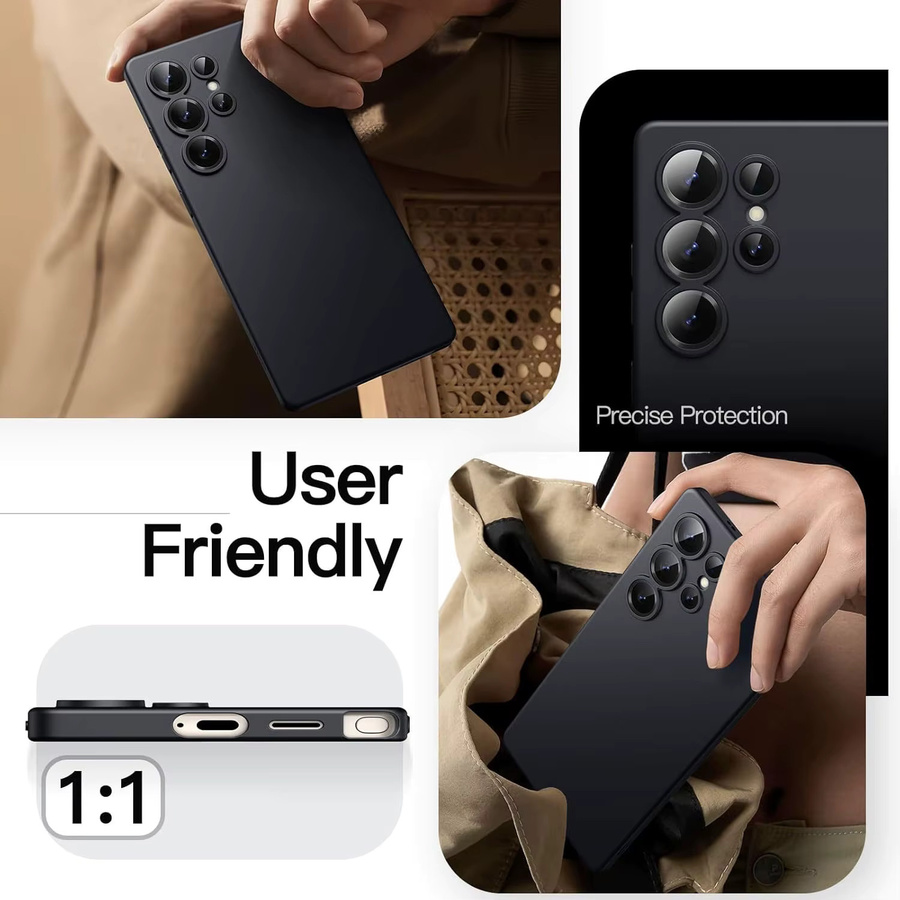 Stoßfeste Silikon-TPU-Hülle von bolimei in Schwarz für Samsung Galaxy S8 S9 S10 Plus S20 S21 S23 FE S24 S25 Ultra Edge S10E - Bild 4