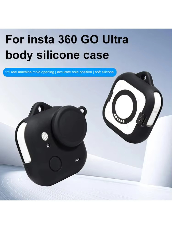 Silikon-Schutzhülle für Insta 360 GO mit Handseil in Schwarz als Anti-Drop-Zubehör - Bild 5