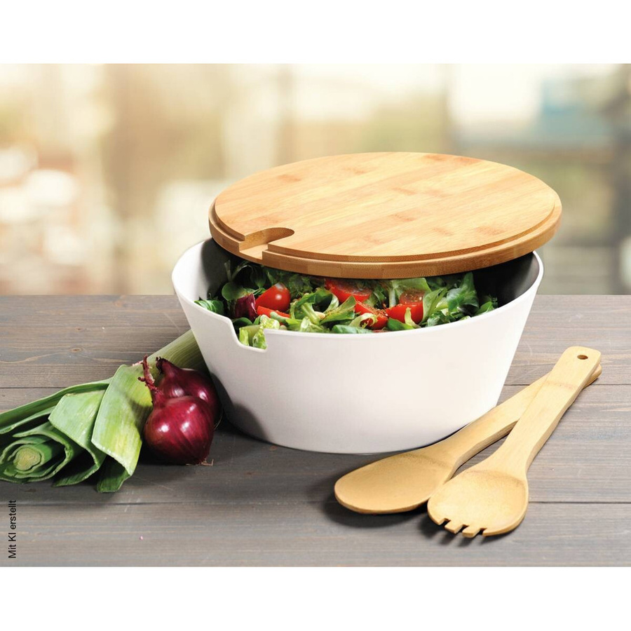 Kesper Salatschale aus Melamin in Weiß, Höhe: 11 cm, Durchmesser: 26 cm - Bild 2