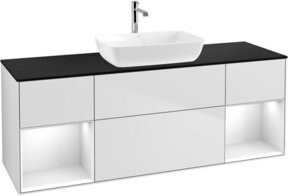 V&B Waschtischunterschrank Finion mit Wandbeleuchtung, Farbe Weiß lackiert, Breite: 160 cm - Bild 1