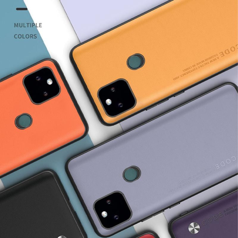 Stoßfeste Google Handyhülle aus Luxus PU Leder in Orange für Google Pixel 4A, 4 XL, 5, 5A 5G und 6 Pro - Bild 2
