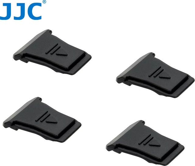 JJC 4er-Pack Blitzschuhabdeckung in Schwarz für Canon EOS R50 R10 R8 R7 R6 Mark II R5 Mark II R5C R3 als Ersatz für Canon ER-SC2SC2 - Bild 1