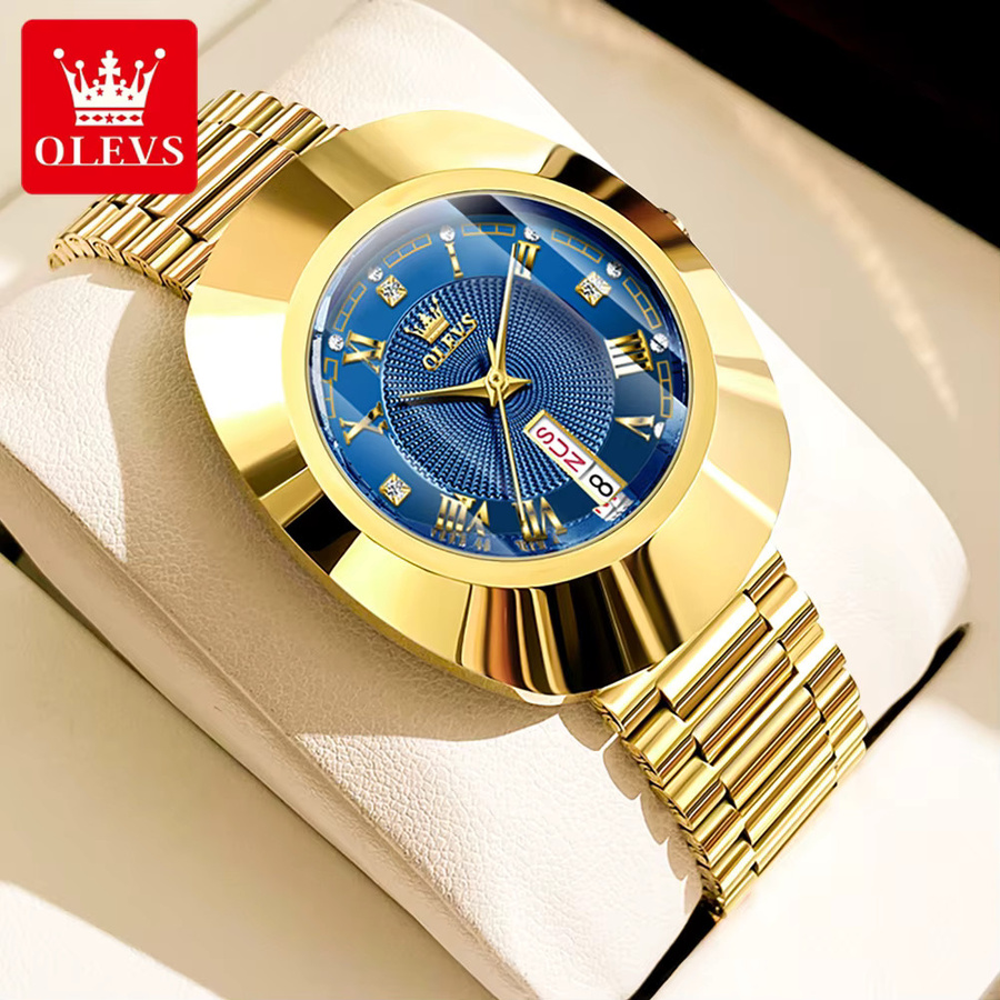 OLEVS Armbanduhr Quarz, Edelstahl, Gold, Damen - Bild 2