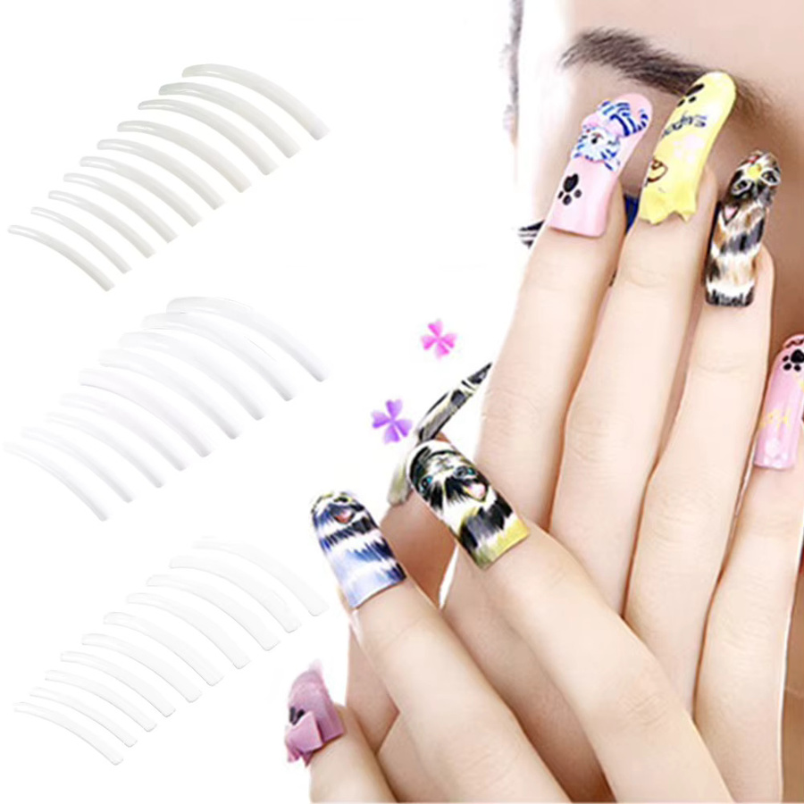 TOPINCN Nail Art Tipps, 10 Stück, Transparent, Glänzend - Bild 1
