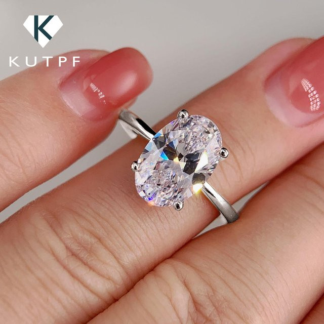 KUTPF Verlobungsring, Moissanit, 925 Silber, Damen - Bild 1