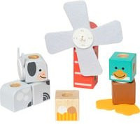 Melissa & Doug Blockables Bauernhoffreunde Konstruktionsspielzeug aus farbenfrohem Massivholz - Bild 1