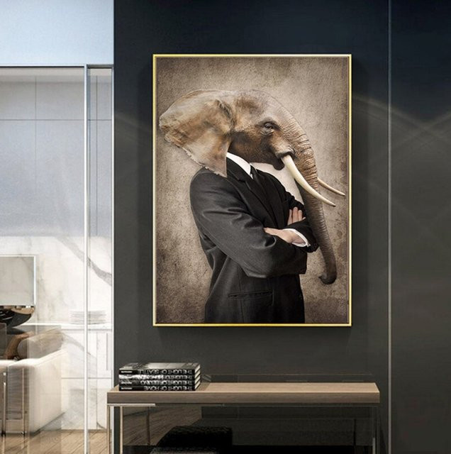 TPFLiving Poster Leinwand mit Tiermotiven, Modell FB440-9, Mehrfarbig, Breite: 60 cm, Höhe: 80 cm - Bild 1