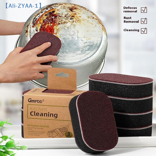 JETTING Magic Sponge Doppelseitige Reinigungsbürste für Geschirr und Töpfe, Schwarz - Bild 1
