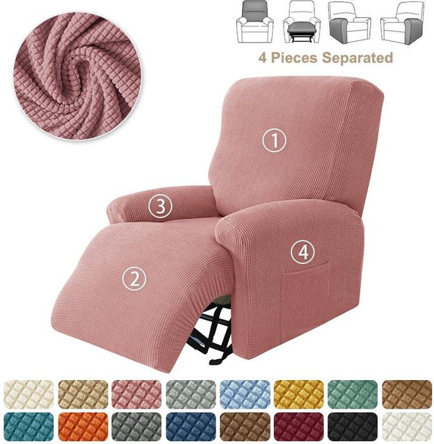Bestbags 4-teiliger Sesselbezug aus Jacquard-Stretch-Material für 1-Sitzer, rutschfest und waschbar - Bild 1