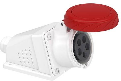 Schneider Electric PKF16W735 CEE Wandsteckdose 16A IP65 Aufputz Montage grau rot weiß 6er Set - Bild 1