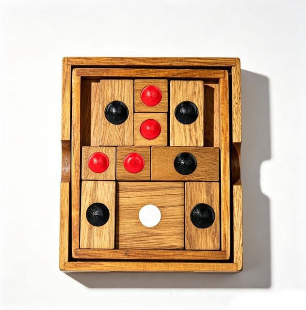 HuaRongDao Schiebepuzzle Holz, Lernspielzeug - Bild 1