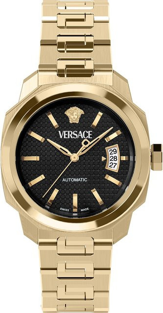 Versace Herrenuhr Dylos, Automatik, Edelstahl, Schwarz, 42 mm, 5 ATM - Bild 1