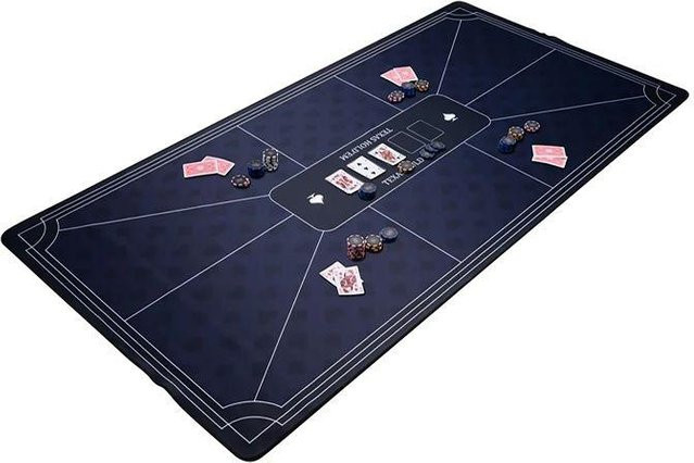 Matgames Pokermatte Blau mit rutschfester Spielfläche B: 180 cm, T: 90 cm, H: 0,3 cm - Bild 1