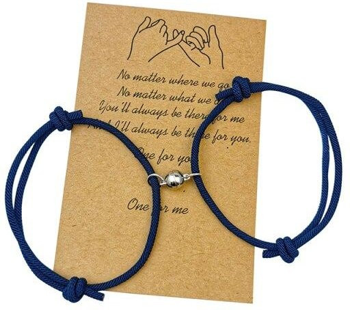 Magnetarmband Paar, Edelstahl, Schwarz, Weiß, Unisex - Bild 1