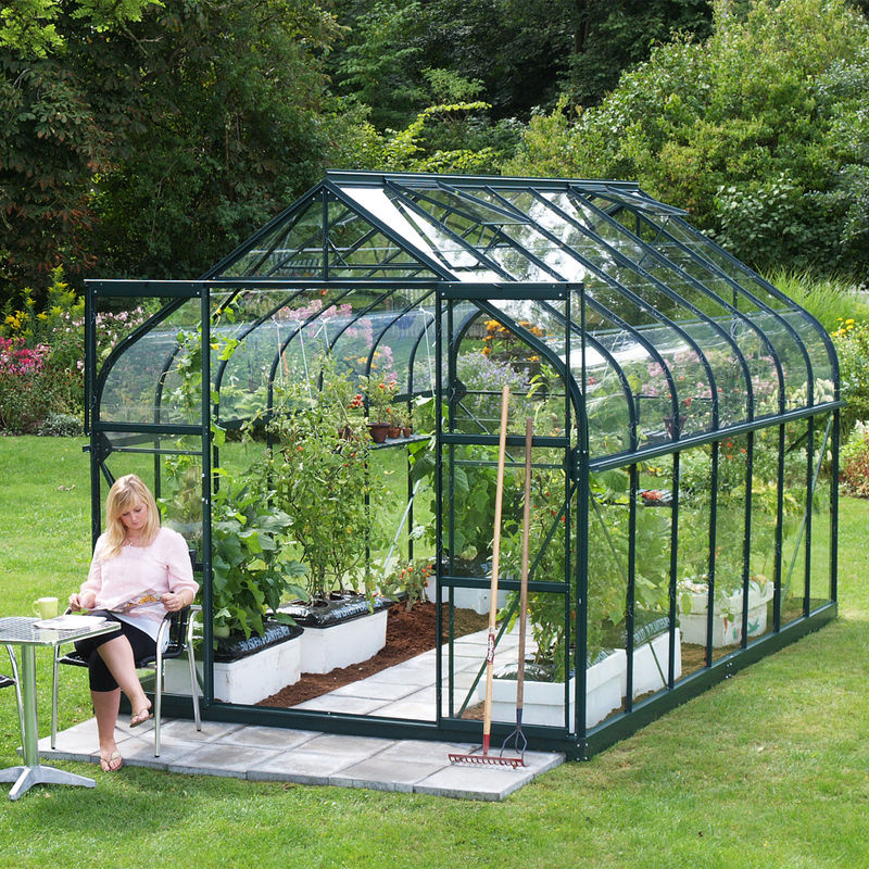 Vitavia Gewächshaus Diana 11500 in Smaragd Grün mit 11,5 m² Fläche und 3 mm ESG-Glas - Bild 3