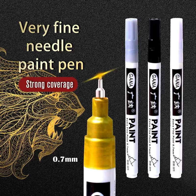 Haile Permanent Marker Set mit 4 Farben, 0,7 mm feine Spitze, wasserfeste Tinte für Stein, Holz, Metall und Leinwand, Mehrfarbig - Bild 3